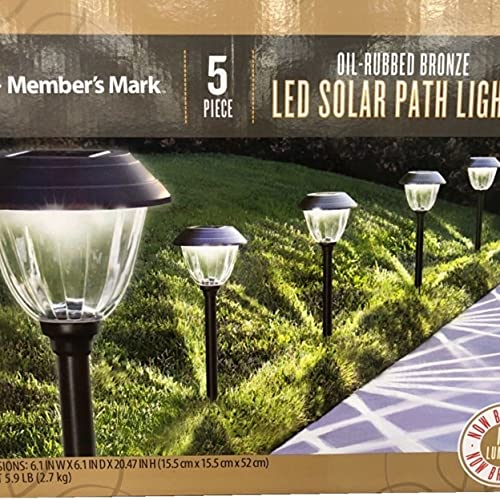 Member's Mark Oil-Rubbed Bronze LED Solar 12 Lumen Path Lights (5 Count) - Bellso
